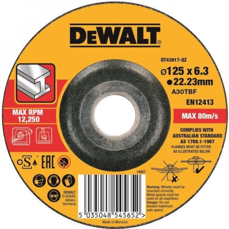 Dewalt DT43917 Δίσκος Κοπής Μετάλλου 125mmX6.0mm