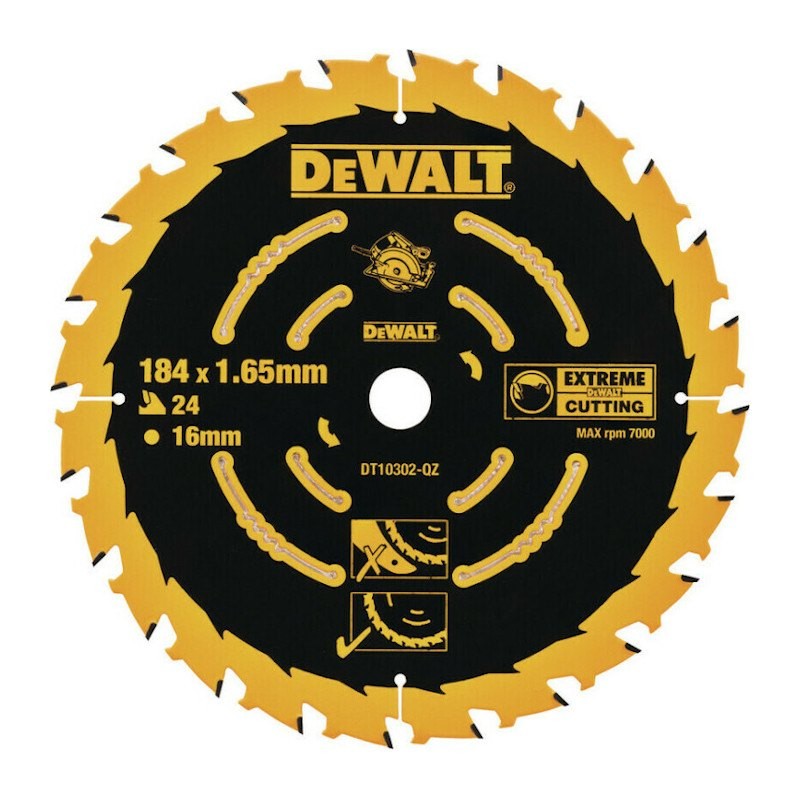 Dewalt DT10302 Δίσκος Kοπής για Ξύλο 184mm X 24 Δόντια