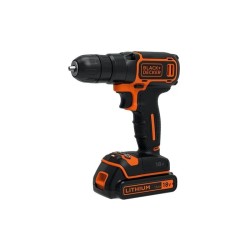 Black & Decker BDCD18K Τρυπάνι 18V με Μπαταρία 1.5Ah και Φορτιστή 400mA με Κασετίνα