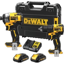 Dewalt DCK2062Ρ2T Κρουστικό Δραπανοκατσάβιδο DCD709 + Παλμικό Κατσαβίδι DCF809 2Χ 5Αh Li-Ion