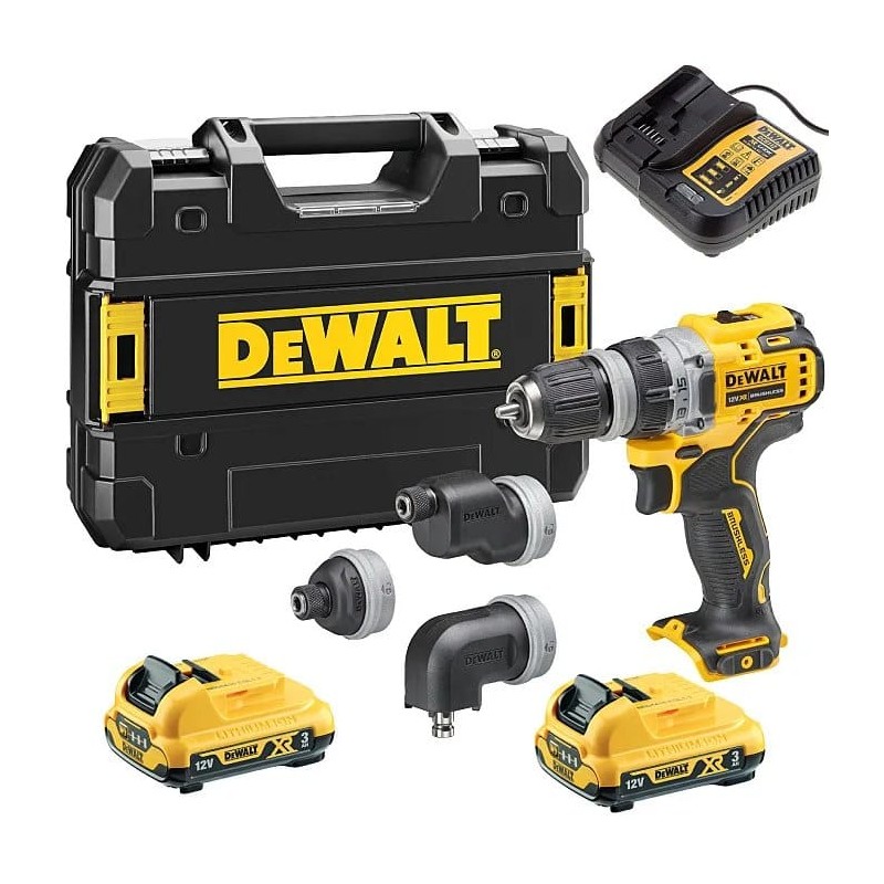 Dewalt DCD703L2T Δραπανοκατσάβιδο Μπαταρίας 12V XR Multi - Head 2x3.0Ah Brushless
