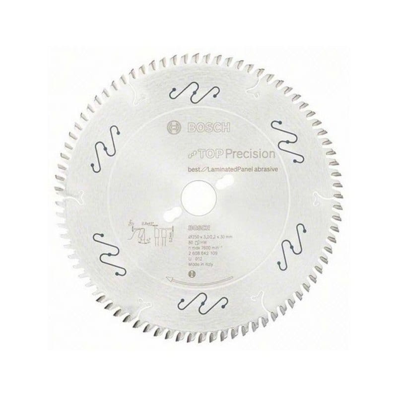 Bosch 2608642109 Πριονόδισκος Φ250x30 80Δ