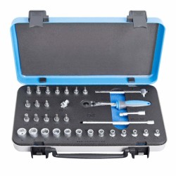 Unior 615151 Συλλογή από Καρυδάκια 1/4" σε Μεταλλική Κασετίνα 33items- 188C