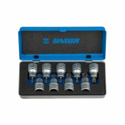 Unior 603657 Συλλογή από Μακριά Καρυδάκια 1/2" για Βίδες TORX (TX) σε μετ.θήκη 20-60