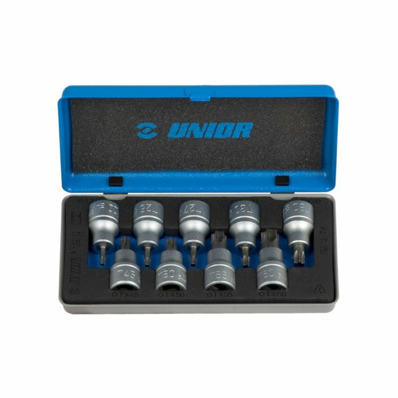 Unior 603657 Συλλογή από Μακριά Καρυδάκια 1/2" για Βίδες TORX (TX) σε μετ.θήκη 20-60