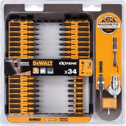 DT70606T ΣΕΤ 34 ΤΕΜ EXTREME IMPACT TORSION ΜΥΤΕΣ ΒΙΔΩΜΑΤΟΣ & ΜΑΓΝΗΤΙΚΟ ΑΝΤΑΠΤΟΡΑ