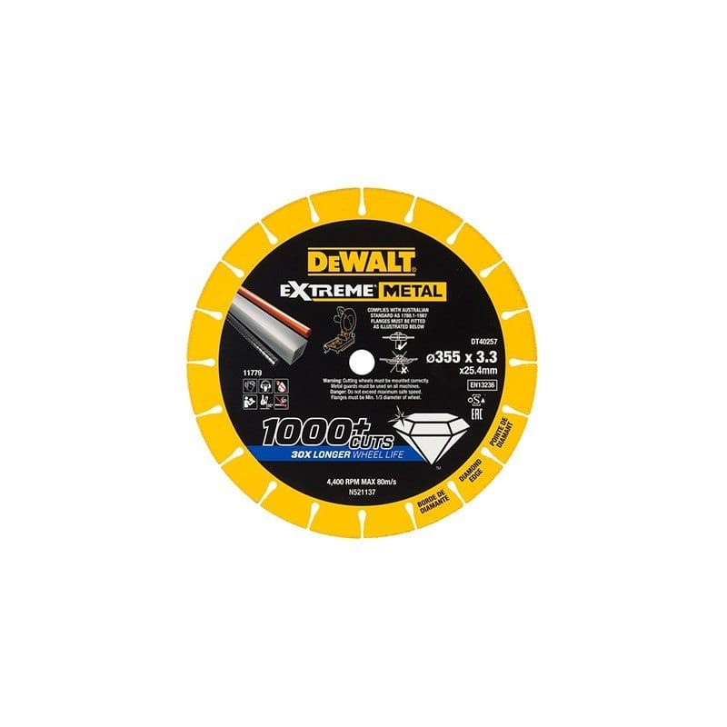 DT40252 ΔΙΣΚΟΣ ΚΟΠΗΣ ΜΕΤΑΛΛΟΥ EXTREME 125Χ22,23Χ1,3mm